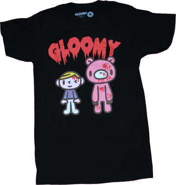 Gloomy Bear Mens T-Shirt - Dripping Bloody Bear  Reverse Back