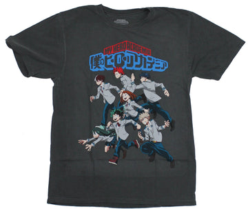 My Hero Academia Mens T-Shirt - In Uniform Rushing To Class Group