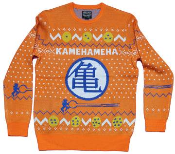 Dragonball Z Mens Christmas Sweater - Kamehameha Style