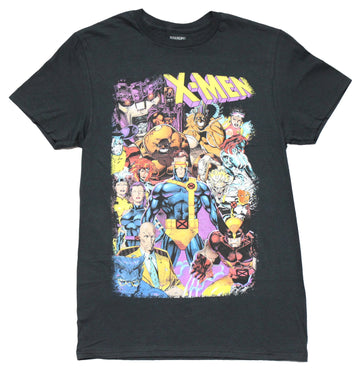X-Men Mens T-Shirt -Classic 90s Giant Sea of  Characters