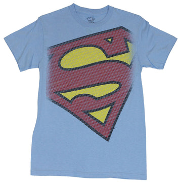 Superman (DC Comics) Mens T-Shirt  - Classic Logo Made of Thousands of Tiny Lo