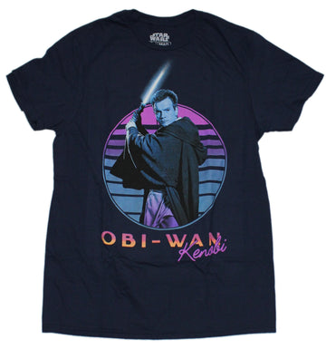 Star Wars Mens T-Shirt - Obi Wan Kenobi Sword Stance in Circle