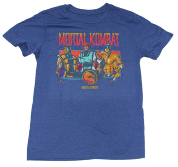 Mortal Kombat Mens T-shirt - Raiden Goro Scorpion Under Logo
