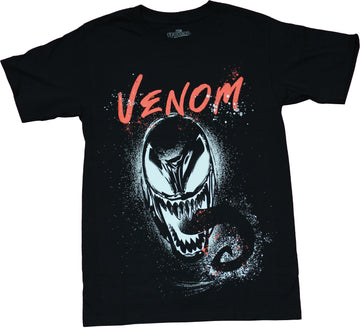 Venom Mens T-Shirt -  Splatter  Face Logo