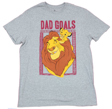 The Lion King Mens T-Shirt -  Dad Goals Simba & Mufasa Box