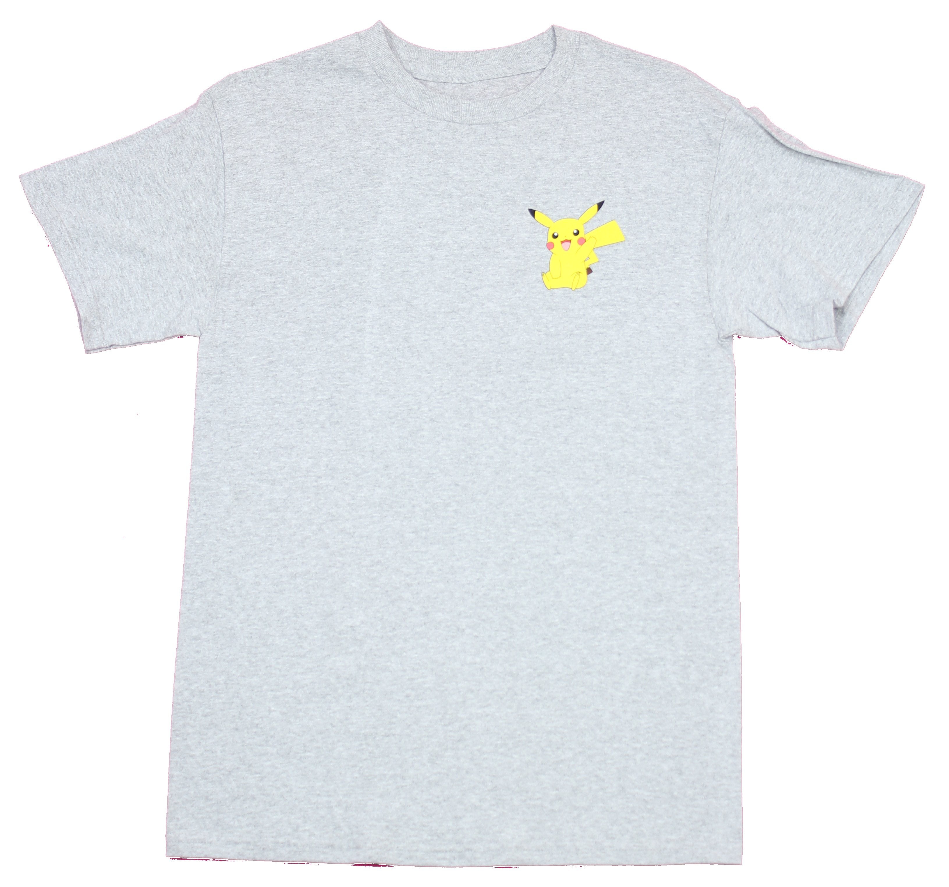 Pokemon Mens T-Shirt - Pikachu Smiling Lapel Image