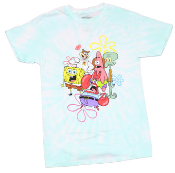 Spongebob Squarepants Mens T-Shirt - Bob Patrick Krabs Squidward & Sandy