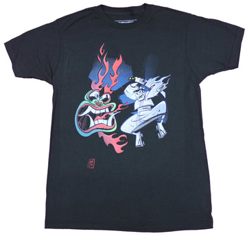 Samurai Jack Mens T-Shirt - Jumping Jack Attack Image