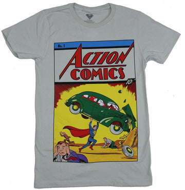 Superman Mens T-Shirt - Action Comics Issue 1 Cover Image