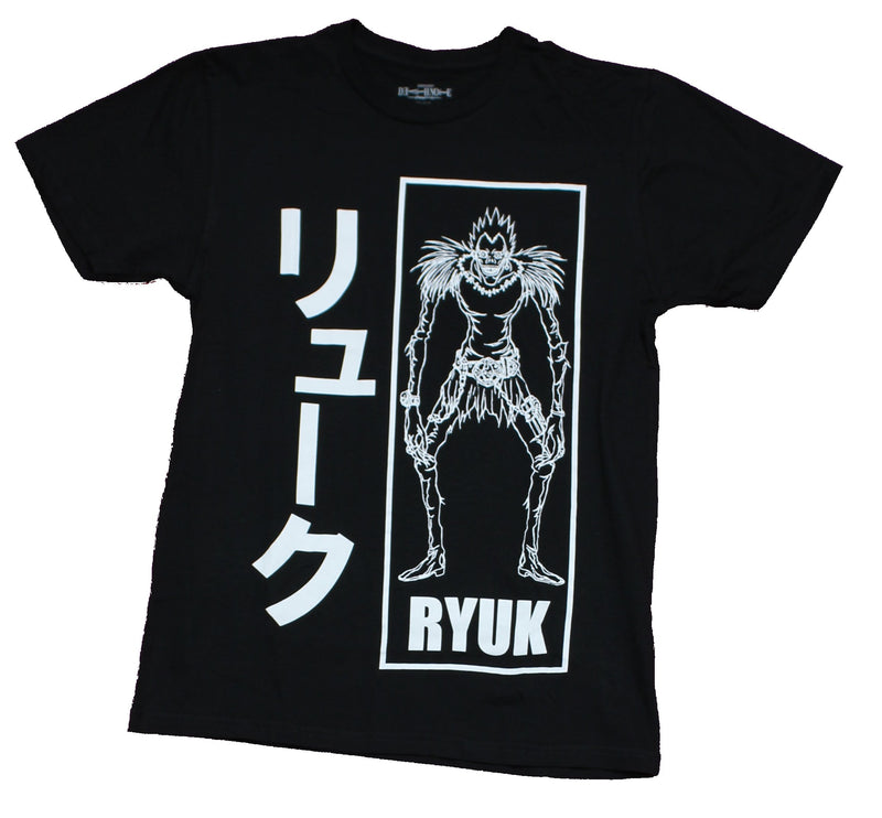 Death Note Mens T-Shirt - Ryuk Boxed Next to Kanji