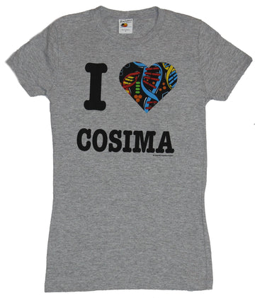 Orphan Black Girls Juniors T-Shirt - I Heart Cosima DNA HELIX  Image