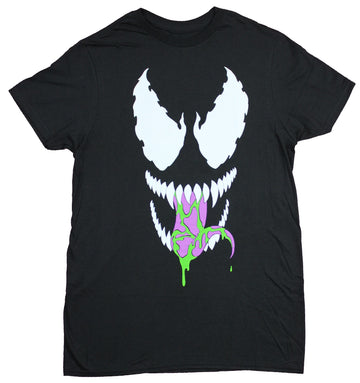 Venom (Marvel) Mens T-Shirt - Big Eyes Green Slobber Image