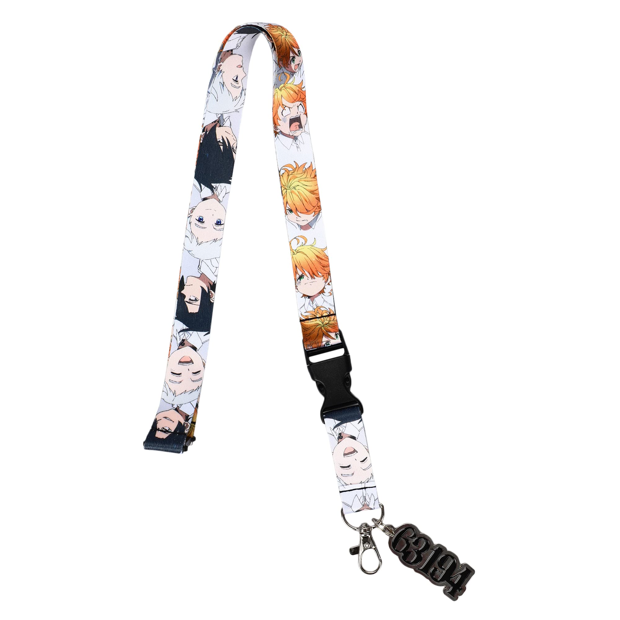 The Promised Neverland Lanyard with Clear ID Sleeve and Keychain