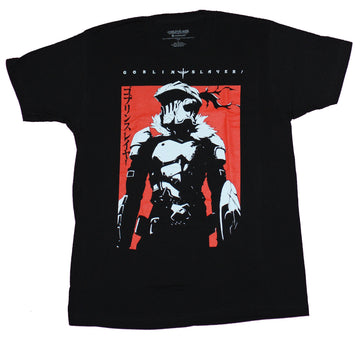 Goblin Slayer Mens T-Shirt - Red & White Boxed Image Under Name
