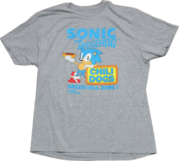 Sonic the Hedgehog Mens T-Shirt -  Zone Chili Dogs Pose