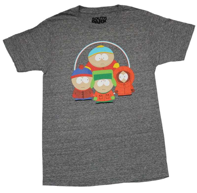 South Park Mens T-Shirt - Cartman Kyle Stan Kenny Circle