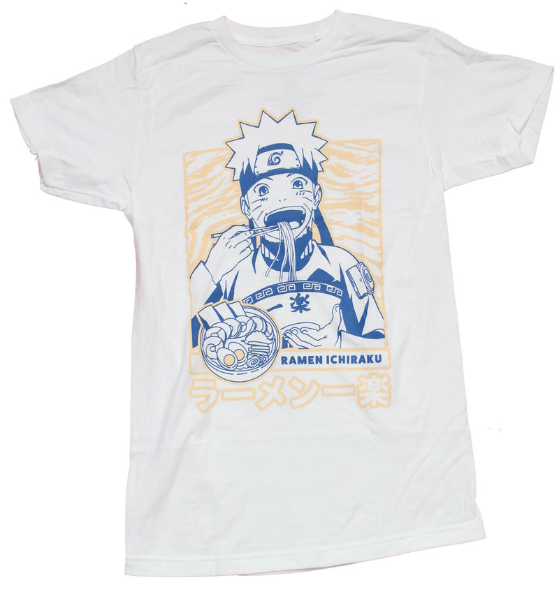 Naruto Shippuden Mens T-Shirt - Blue and Yellow Ichiraku Ramen