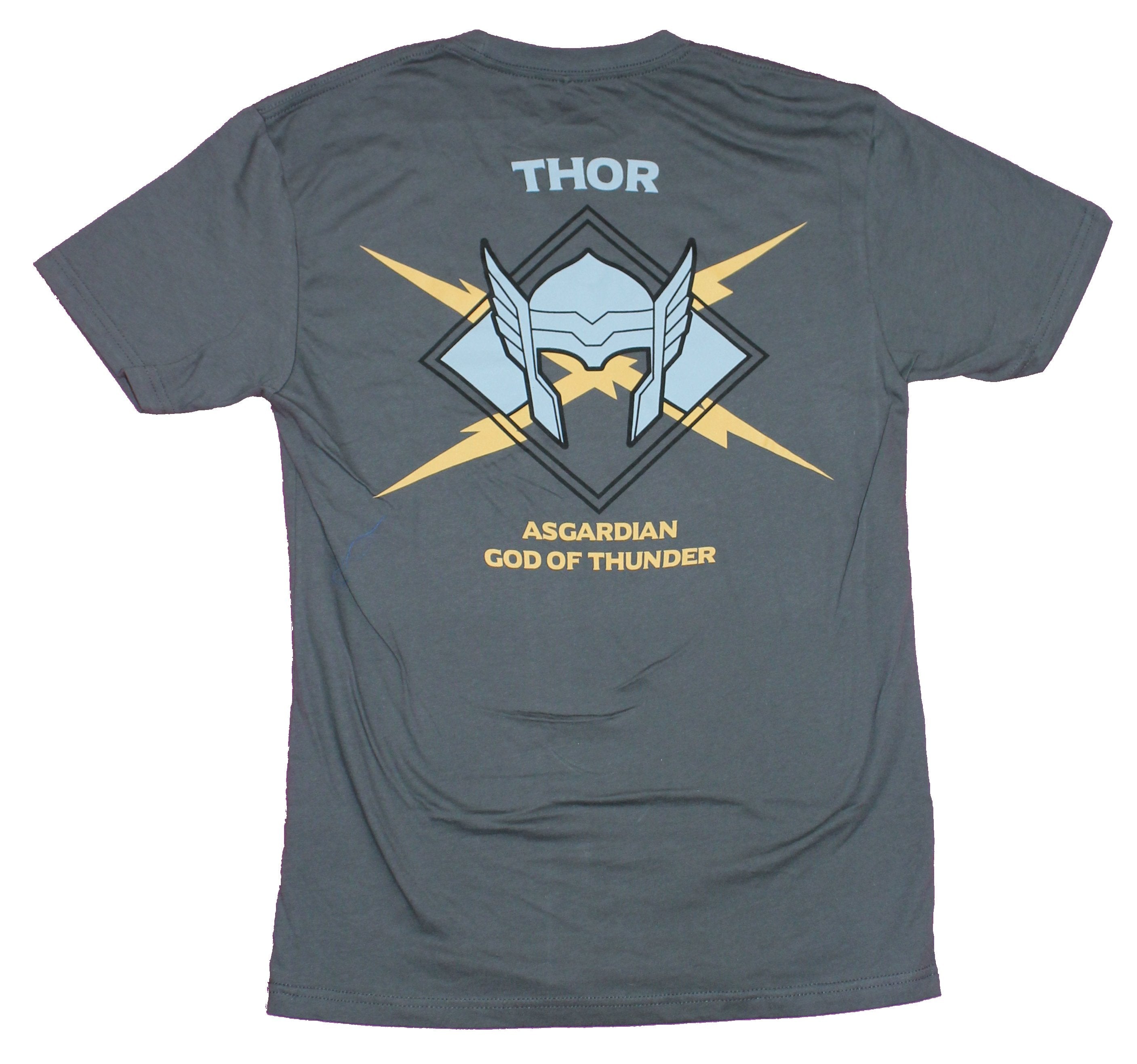 Thor Mens T-Shirt  - Thor Lapel Asgardian God of Thunder Back Image