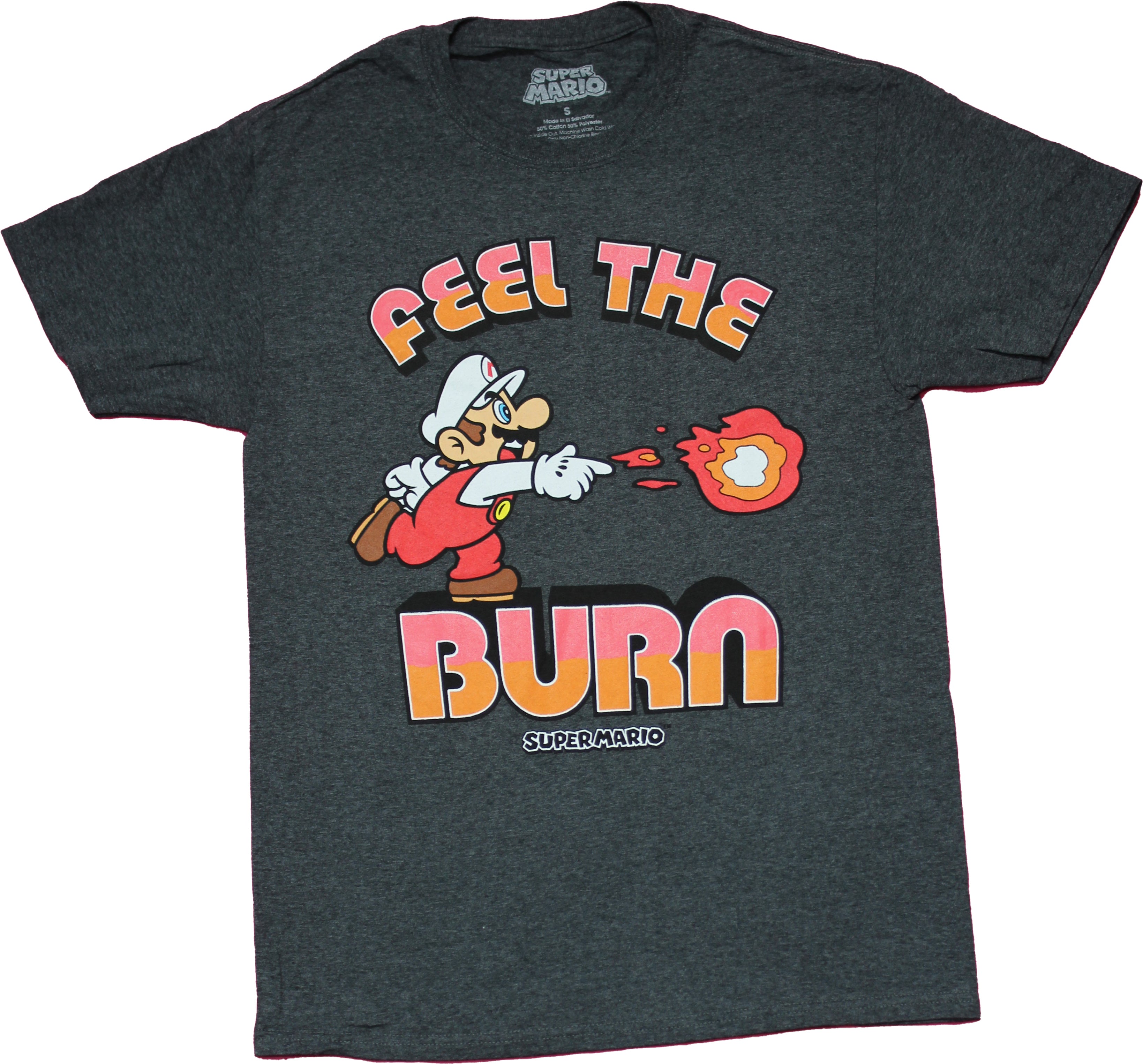 Super Mario Brothers Mens T-shirt - Feel the Burn