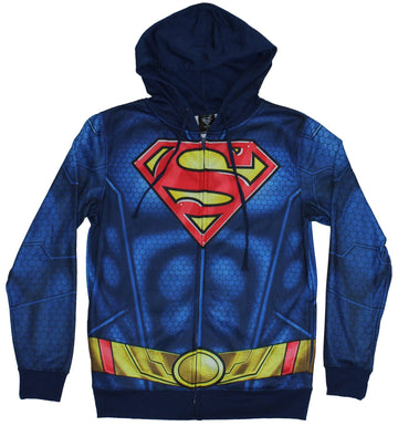 Superman (DC Comics) Mens Hoodie Sweatshirt - Sublimation Abbed Classic Logo