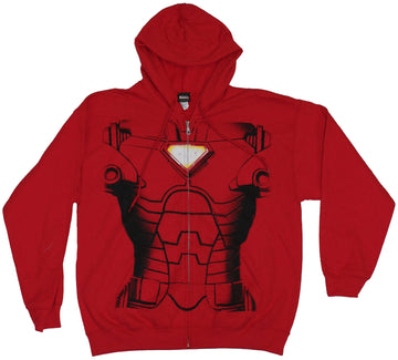 Iron Man (Marvel Comics) Mens Hoodie Sweatshirt - Triangle Core Costume Front