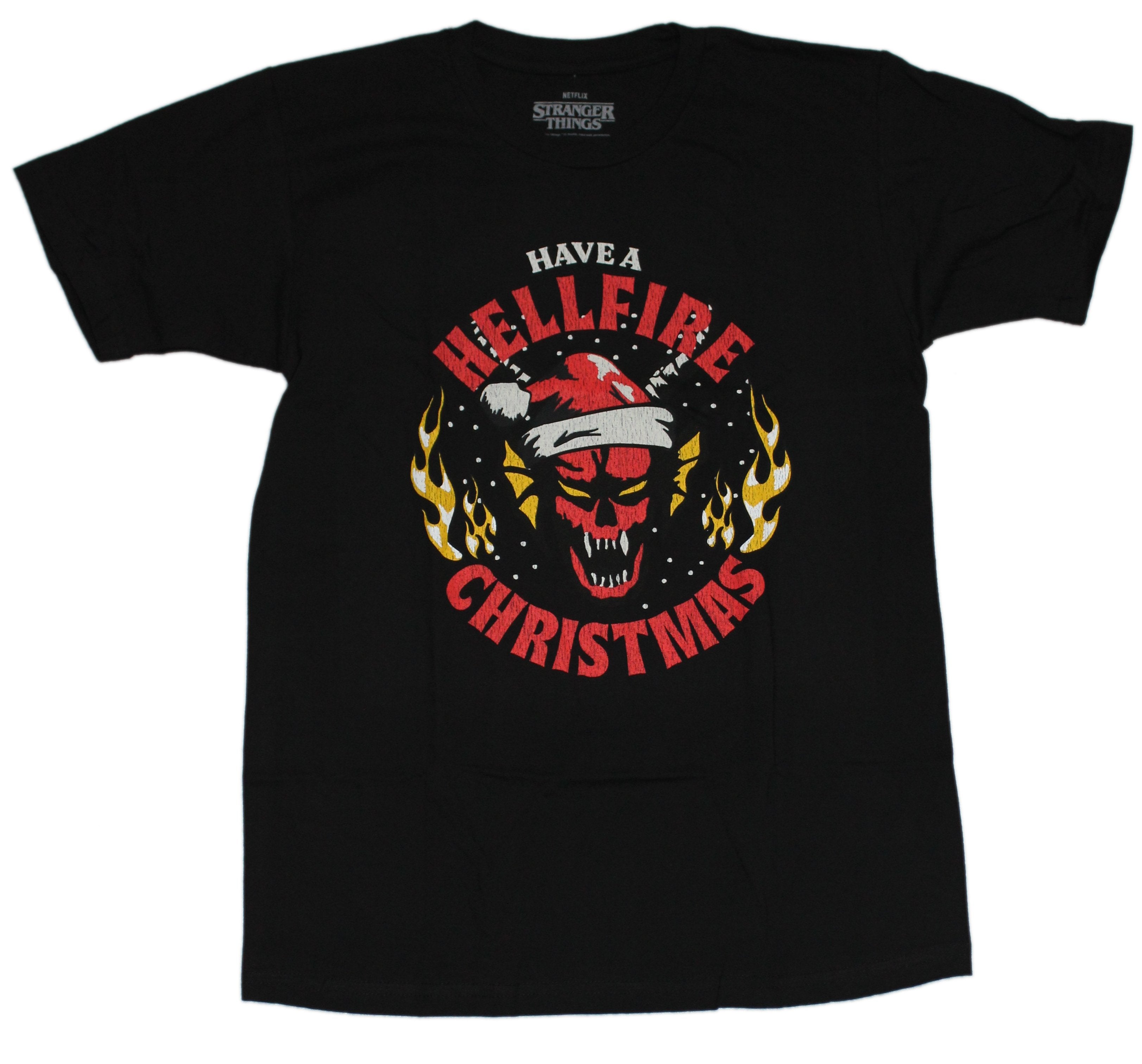 Stranger Things Mens T-Shirt - Have A Hellfire Christmas