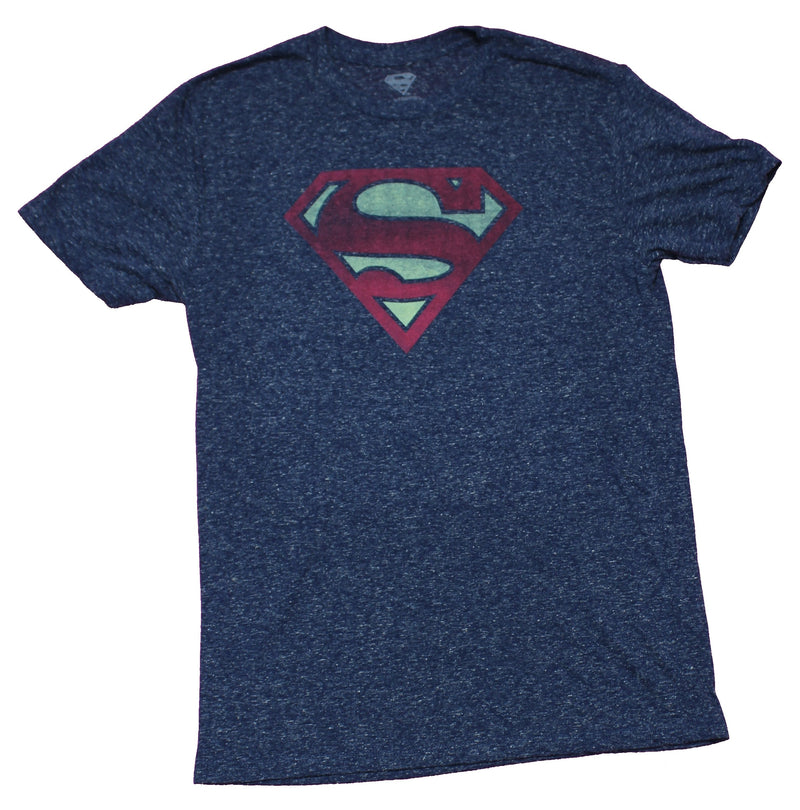 Superman Mens T-Shirt - Classic Logo Distressed
