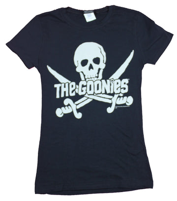 The Goonies Girls Juniors T-Shirt  -  Skull and Swords Classic Logo