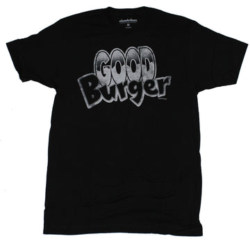Good Burger Mens T-Shirt - Distressed Classic B & W Logo Image
