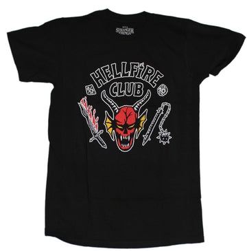 Stranger Things Mens T-Shirt - Hellfire Club Hollow Logo