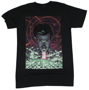 Doctor Who Mens T-Shirt - Elevetenth Doctor Manipulating Tardis Image