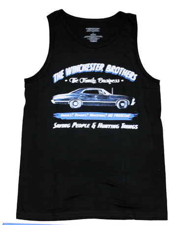 Supernatural Mens Tank Top -  The Winchester Brothers Family Business Car Image