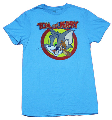 Tom & Jerry Mens T-Shirt - Duo in Circle Logo Image
