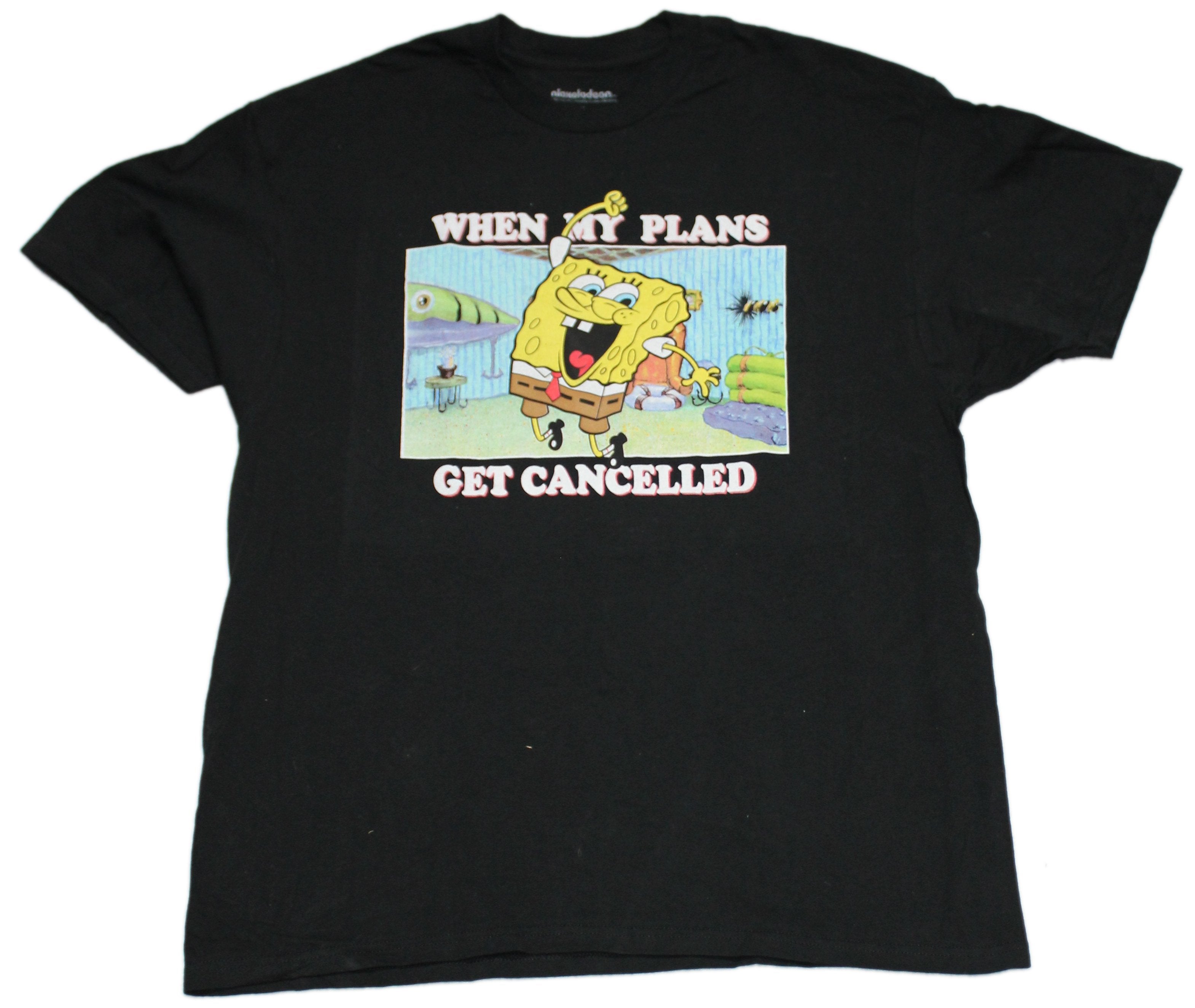 SpongeBob Squarepants Mens T-Shirt - When My Plans Get Canceled