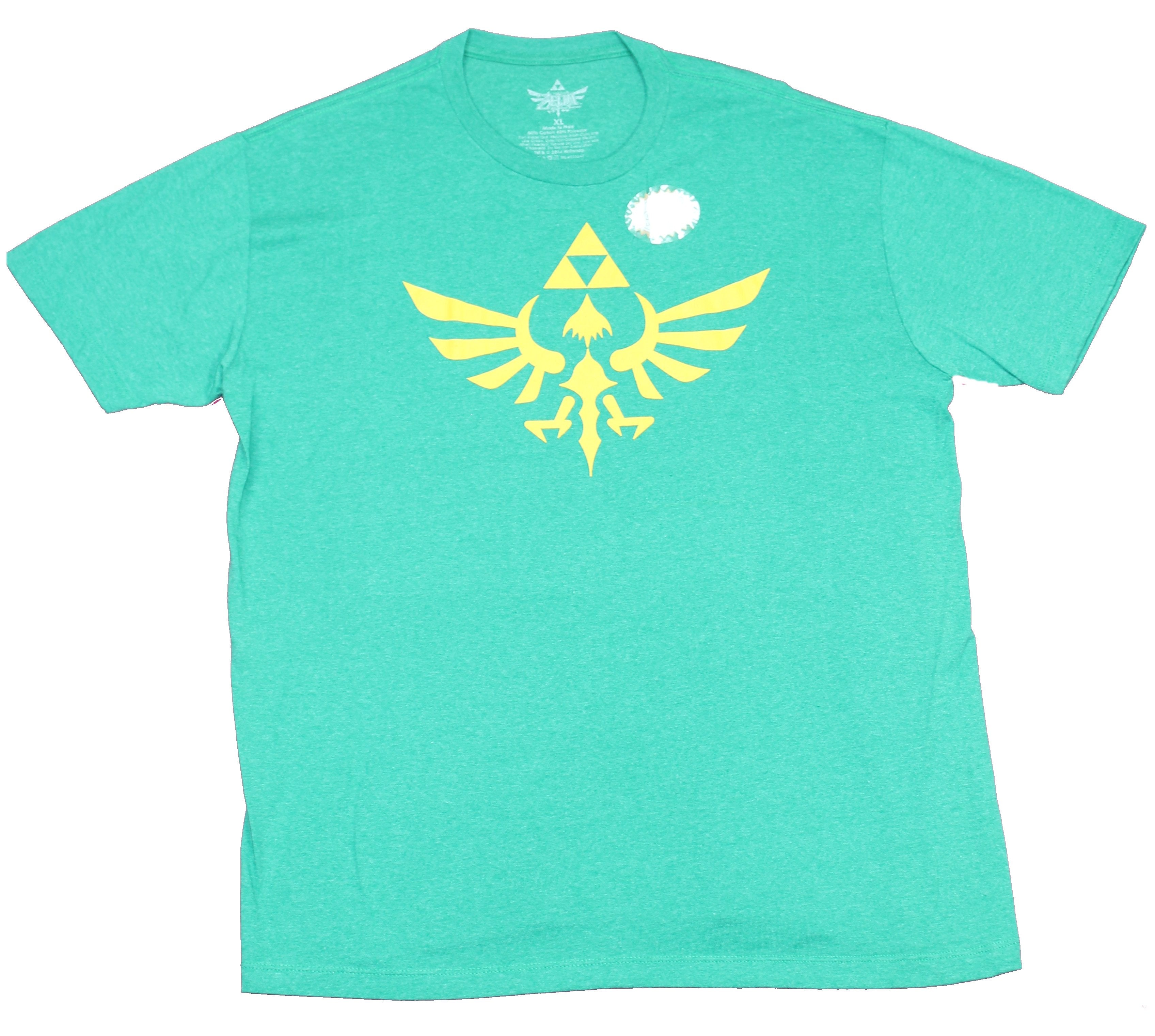 Legend of Zelda Mens T-Shirt - Classic Solid Print Yellow Triforce Image