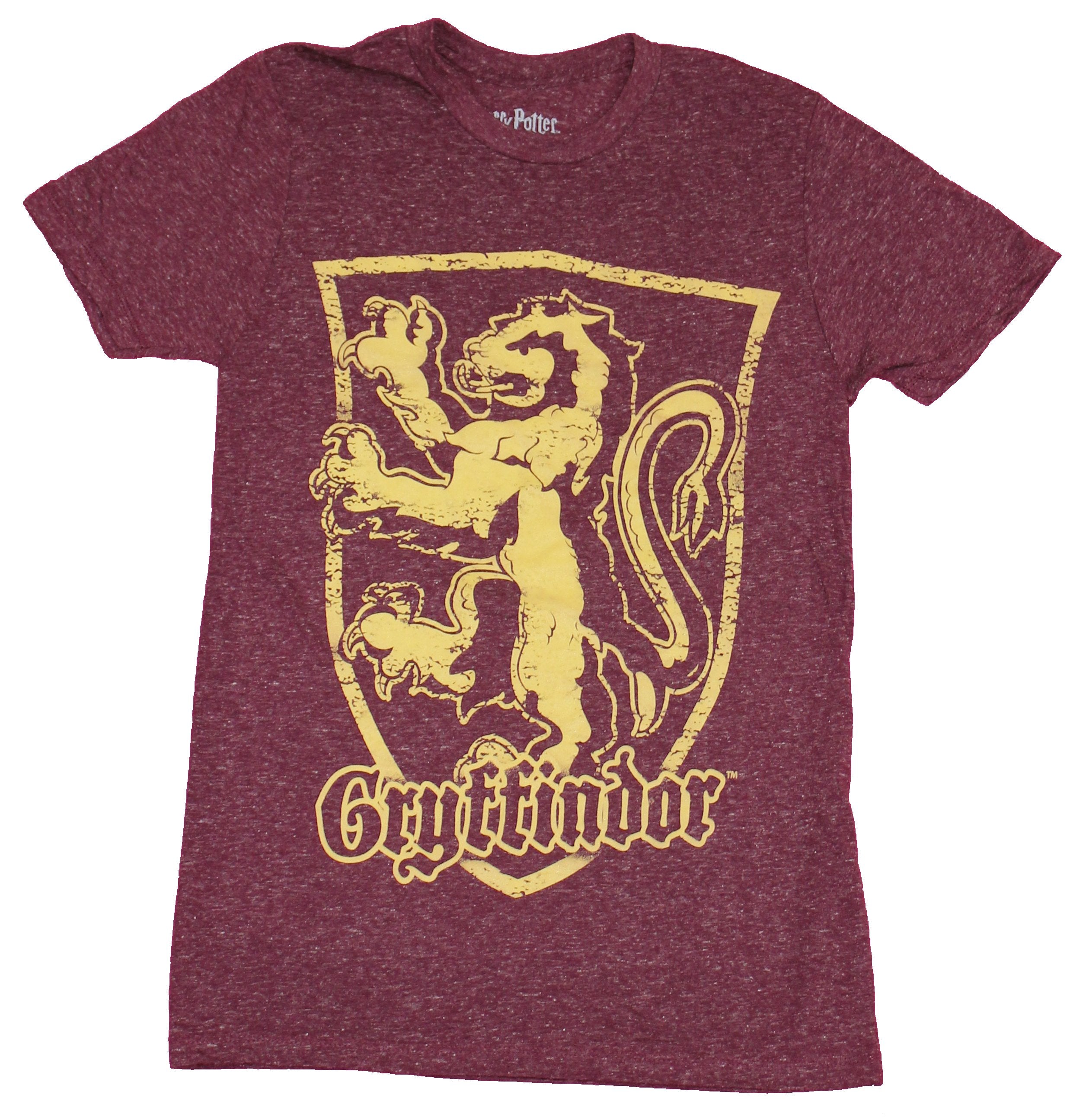 Harry Potter Mens T-Shirt - Distressed Gryffindor Lion Crest
