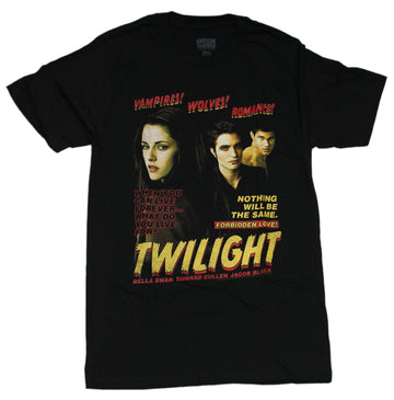 Twilight Mens T-Shirt -Pulp Style Poster Group Image