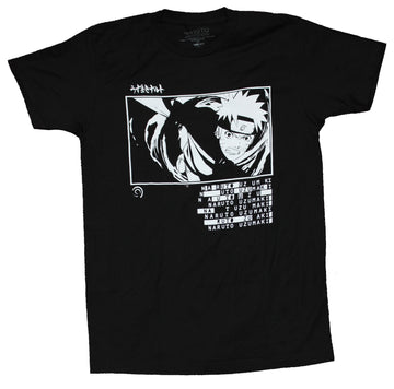 Naruto Shippuden Mens T-Shirt - Black and White Rasengan