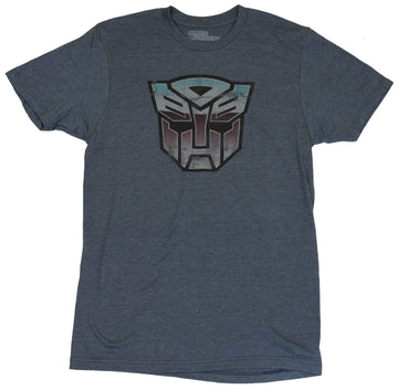 Transformers Mens T-Shirt -  Distressed All-Red Stamped Autobot Logo