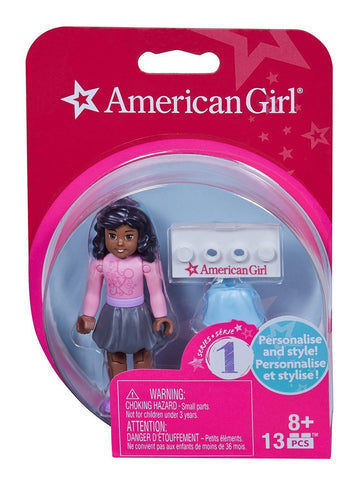 Mega Bloks American Girl Series 1 - Pink Shirt & Grey Skirt Collectible Figures