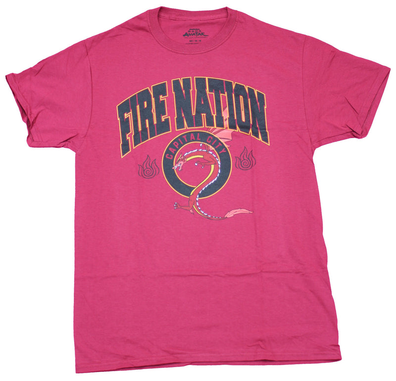 Avatar the Last Airbender Mens T-Shirt - Fire Nation Capital City Dragon Logo