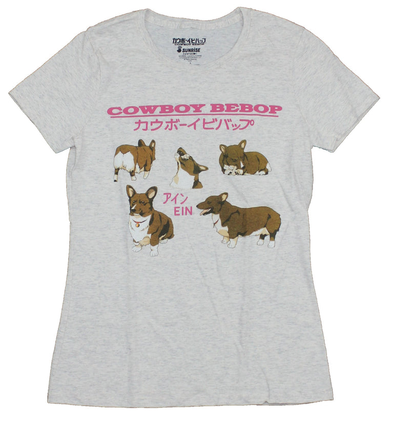 Cowboy Bebop Girls Juniors T-Shirt -  Ein The Many poses of Ein