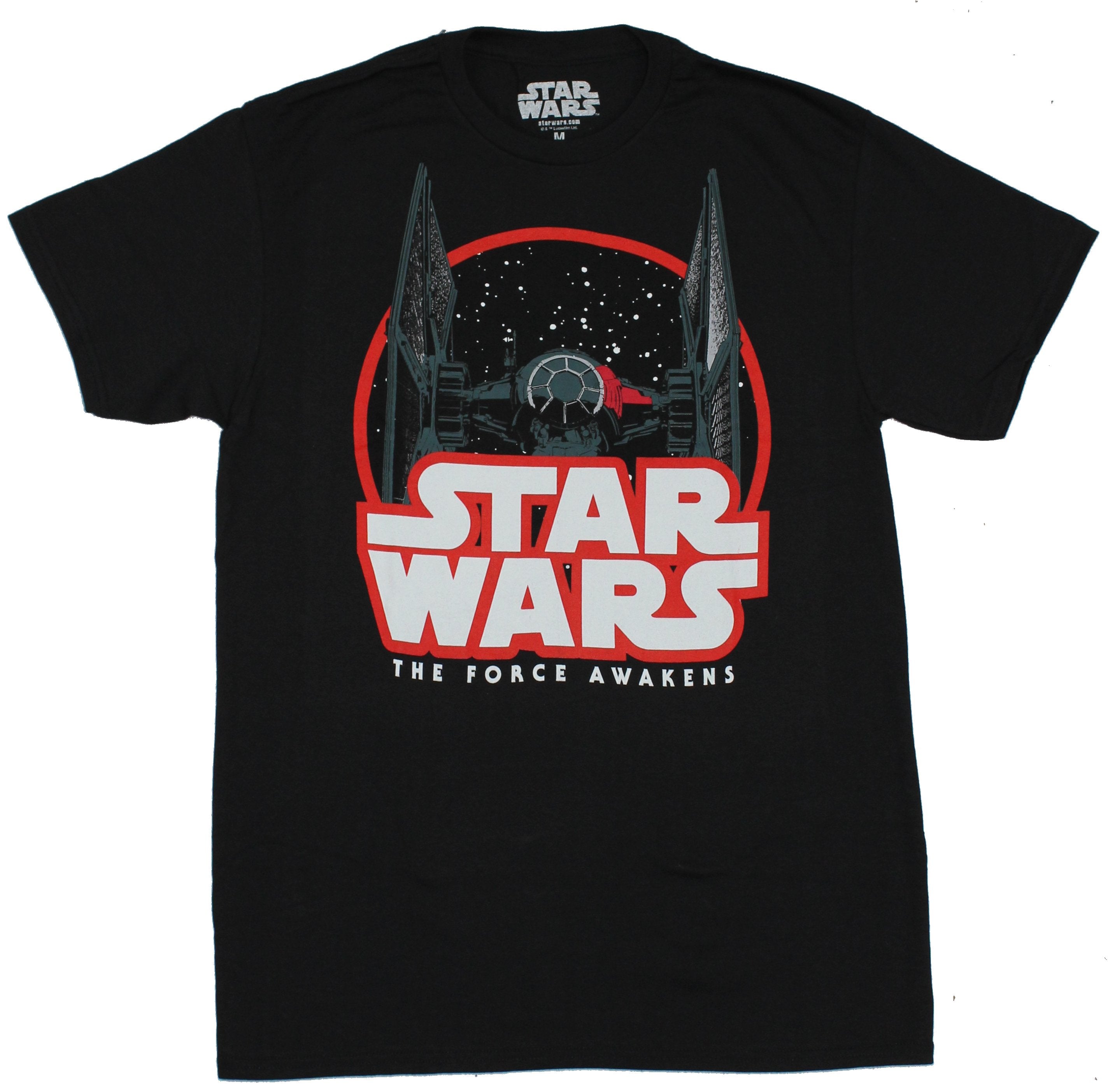 Star Wars Mens T-Shirt - The Force Awakens Tie Fighter Logo Image