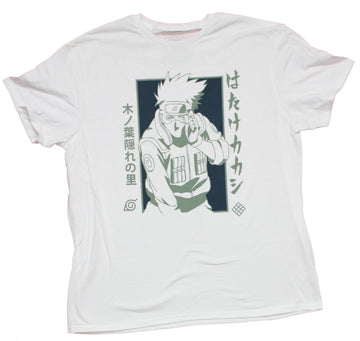 Naruto Shippuden Mens T-Shirt - Kakashi Blue green Box Image