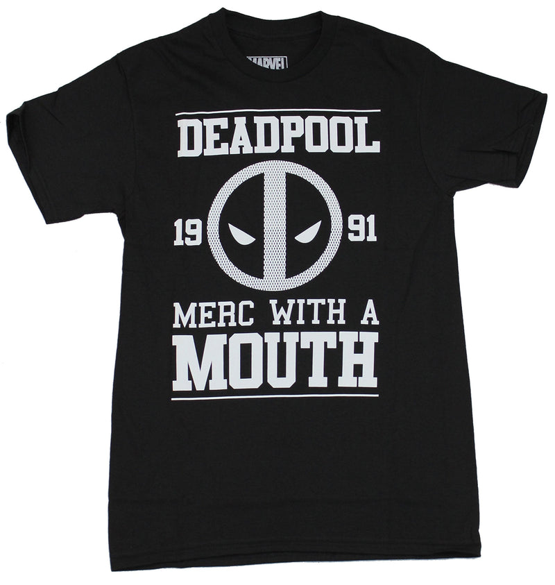 Deadpool (Marvel) Mens T-Shirt - Merc With a Mouth 1991 White Print