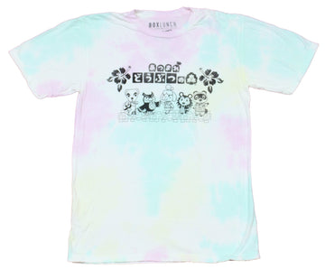 Animal Crossing  Mens T-Shirt - Outline Characters Under Symbols