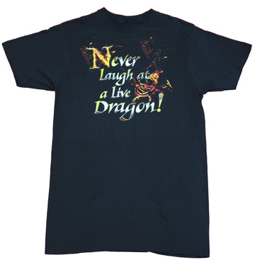 The Hobbit Mens T-Shirt - Never Laugh at a Live Dragon! Word & Fire