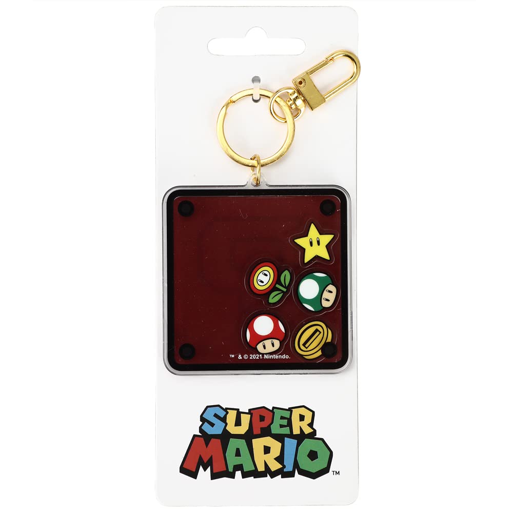 Mario Block Dual Sided Metal Keychain