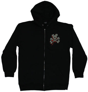 Mickey Mouse Mens Hoodie Sweatshirt - Bloc 28 MultiArmed Crazy Mickey Back Image