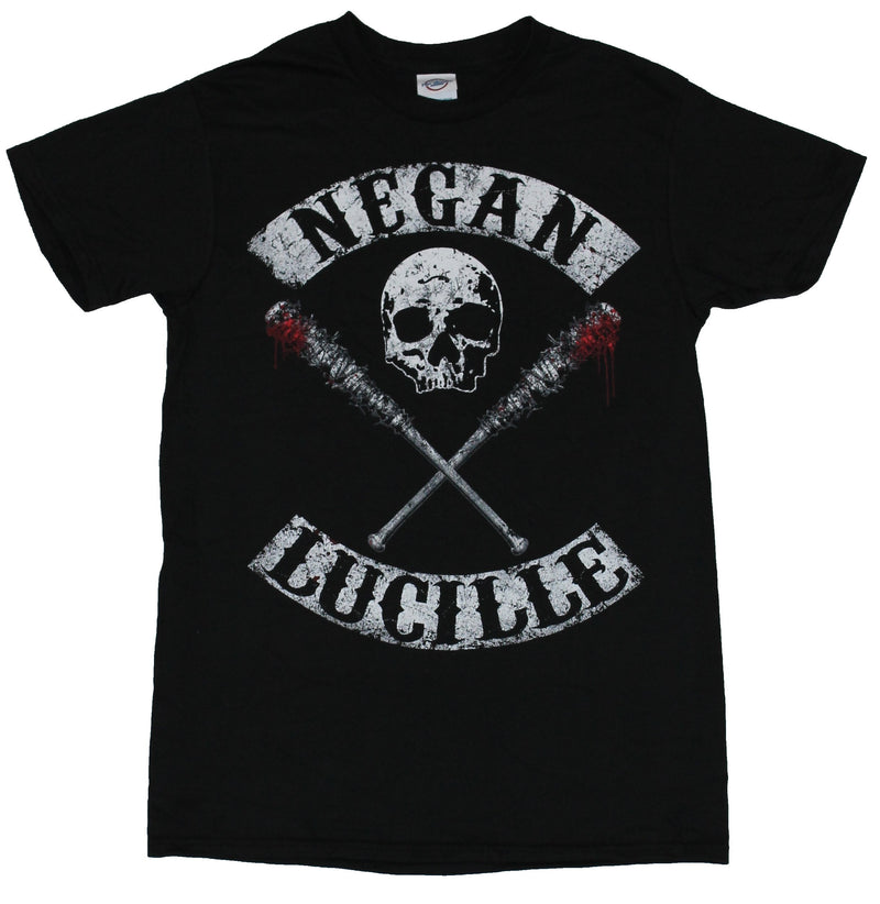 The Walking Dead Mens T-Shirt -  Negan Skull Crossed Bats Negan Image - Inmyparentsbasement.com